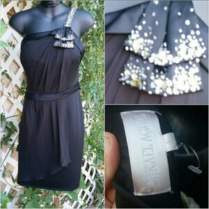 Black Mikael Aghal Embellished‎ Dress